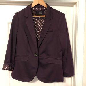 Eggplant 3/4 Sleeve Blazer